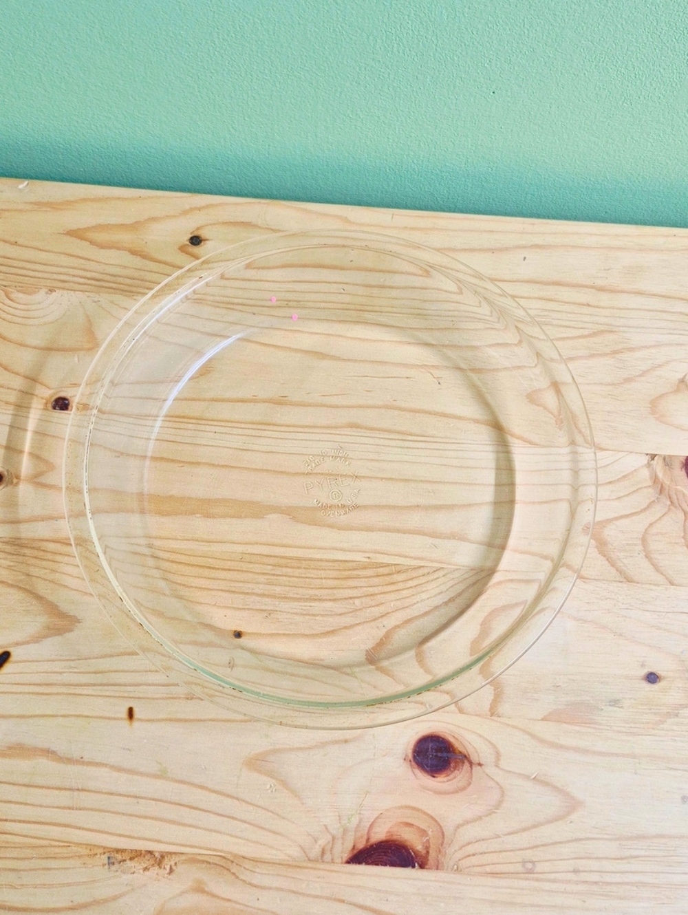 Vintage Pyrex 10" Clear Glass Pie Plate (#210)
